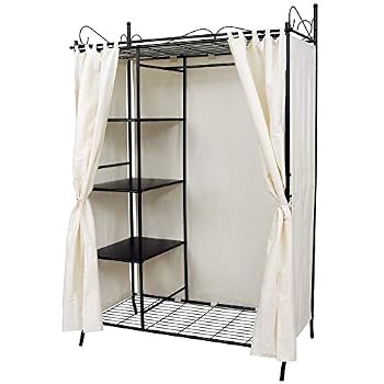 Songmics Metall Kleiderschrank Faltschrank Garderobenschrank Mit