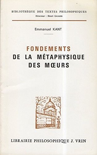 couverture de : Fondements de la metaphysique des moeurs