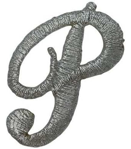 Lettere Termoadesive In Oro Lurex - Iniziali Ricamate Corsive Per Personalizzare Tessuti