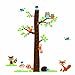 Wall Sticker Removable Decal Home Decor Vinyl Cartoon Owl Child Measure Height