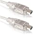 Produktbild Movoja FireWire Kabel | 1,2m | 4 Pin zu 4 Pin IEEE 1394 | iLink FireWire DV Kabel | Transparent