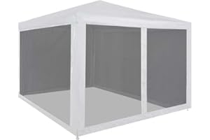 vidaXL Carpa Celebraciones con 4 Paredes 3x3 m Toldo Marquesina Cenador Tienda