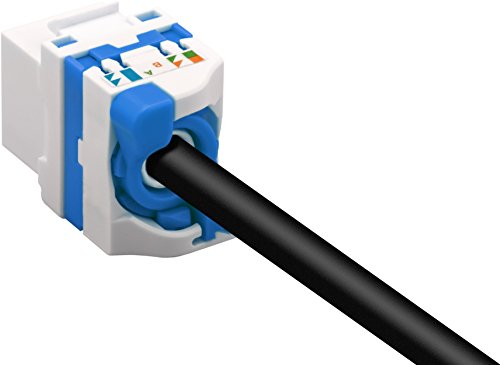 10x werkzeugfreie KeyStone Buchse CAT6a RJ45 Buchse, UTP ungeschirmt für Gigabit Ethernet LAN für einfaches Anschließen ohne Werkzeug - 4