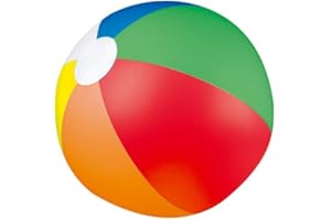 NOTRASH2003 Piłka plażowa, piłka plażowa, w kolorach tęczy, na basen, plażę lub jako dekoracja o średnicy 25 cm