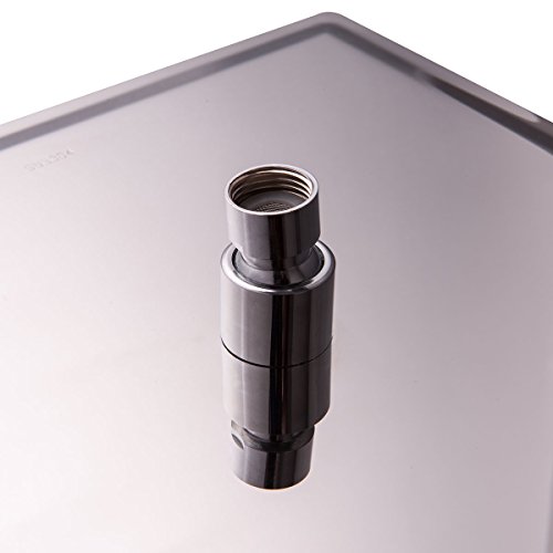 DXP Duschkopf Regendusche Brause Verstellbar Kopfbrause 324 Düsen Brausekopf Regenbrause Regenduschkopf ultra flach mit Anti-Kalk-Düsen Edelstahl Quadratisch 40 x 40cm - 4