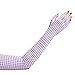 Produktbild Sonnenschutz Manschette Ärmel frauen UV Schutz Kühlung Ärmel Sport Für Baseball Basketball Fußball Radfahren 1 paar (Color : Purple, Size : M)