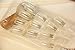 YUNAI 24pcs/set False Nails Transparent French Fake Nails Glitter Long Nail Design