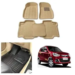 RS Enterprises Cars Carpet Floor/Foot 4D Mats for Maruti Suzuki Alto K10 New,Cream (Beige)