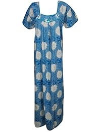 INDIATRENDZS Ladies Cotton Nighty Floral Nightwear Maxi Nightdress(Chest : 46)