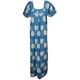 INDIATRENDZS Ladies Cotton Nighty Floral Nightwear Maxi Nightdress(Chest : 46)