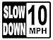 Produktbild aqf527907 Slow Down 10 Mph Schild aus Aluminium, Vintage, für den Außenbereich, Sicherheits-Warnschild, Blechschild, 20,3 x 30,5 cm, hilft Geschwindigkeitsbegrenzungen in Nachbarschaften zu halten