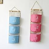 GWELL Ordnungssysteme Hängender Organizer mit 3 Taschen Hängeorganizer Hängeaufbewahrung Multifunktionale Aufbewahrungstasche für Kinderzimmer, Schlafzimmer, Tür - 5