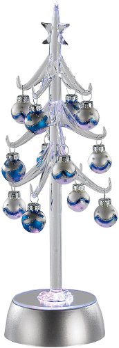 Preisvergleich Produktbild Lunartec Weihnachtsbaum: Deko-Glasbaum mit wunderschönem LED-Farbspiel (Kleiner Weihnachtsbaum)