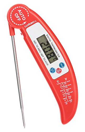 Luxebell® Küchenthermometer Digital LCD Haushaltsthermometer küchen für Kochen Küche Marmelade BBQ Grillen Wein Steak Milch