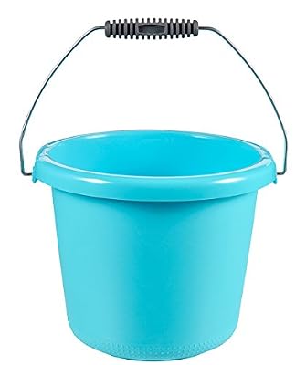 CURVER 228027 Seau 5L Anse métal, Plastique, Turquoise, 24x19,5x24 cm