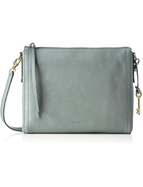 Fossil Damen Emma Umhängetasche, Blau (Steel Blue), 3.81 x 21.59 x 24.77 cm