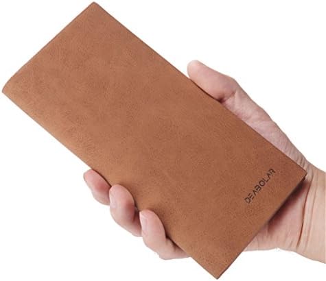 Men wallet,Tianmao Long Section Of Ultra-thin Retro Matte Youth Wallet Men's Personality Fashion Student Ticket Clip (Coffee)