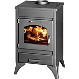 Skladova Tehnika MHCPBCAP090 Poêle à Bois Capri 9kw-14kw, Gris Anthracite