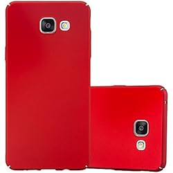 Cadorabo Funda para Samsung Galaxy A5 2016 en Metal Rojo - Cubierta Protección de Plástico Duro Super Delgada e Inflexible con Antichoque - Case Cover Carcasa Protectora Ligera