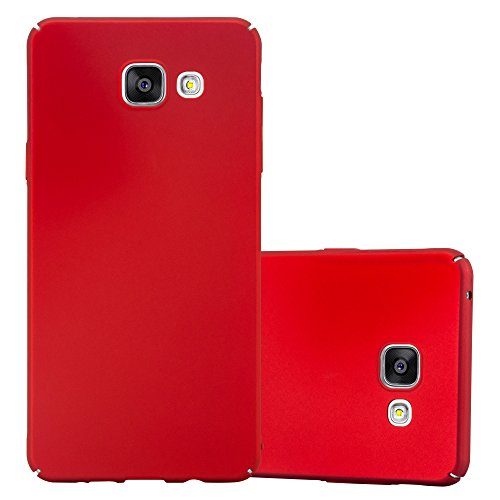 Cadorabo Funda para Samsung Galaxy A5 2016 en Metal Rojo - Cubierta Protección de Plástico Duro Super Delgada e Inflexible con Antichoque - Case Cover Carcasa Protectora Ligera