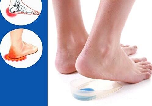 Transparent Ferse Schmerzen fügt Silikon Gel Heel Pads Fuß Care Fersenkissen Schützern Ferse Fuß Schmerzlinderung 1 Paar - 3