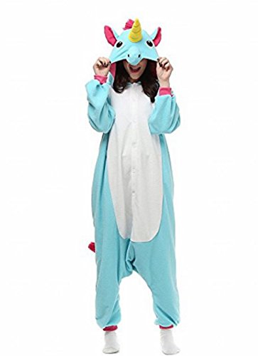 Landove Pijama de Una Pieza Adulto Unisexo Trajes Animales Mono Cosplay Kigurumi Onesie con Capucha Jumpsuit Romper Ropa de Dormir para Mujer Hombre Disfraz de Halloween Carnaval Navidad Festival 