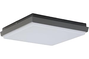 ‎LUCANDE Lucande LED Deckenleuchten Amra (spritzwassergeschützt (Modern) in Schwarz aus Kunststoff, Außenleuchte für Garten Terasse Balkon & Haus Deckenleuchte