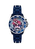 Orologio per bambini al quarzo con quadrante analogico multicolore e cinturino in gomma blu, motivo: Spiderman, SPD3415