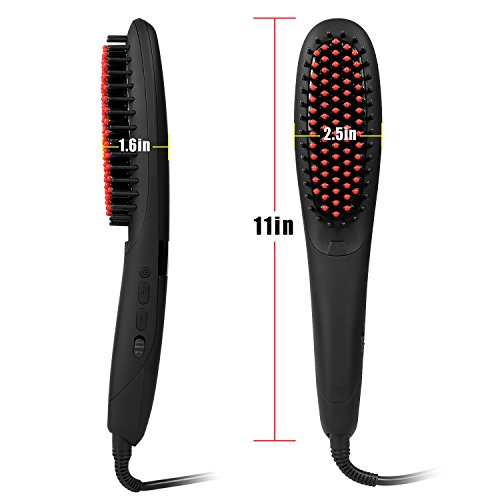 Euph Ionen Keramik Glättbürste Haarglätter mit Lock Funktion und 30-min Auto Abschaltung - 2