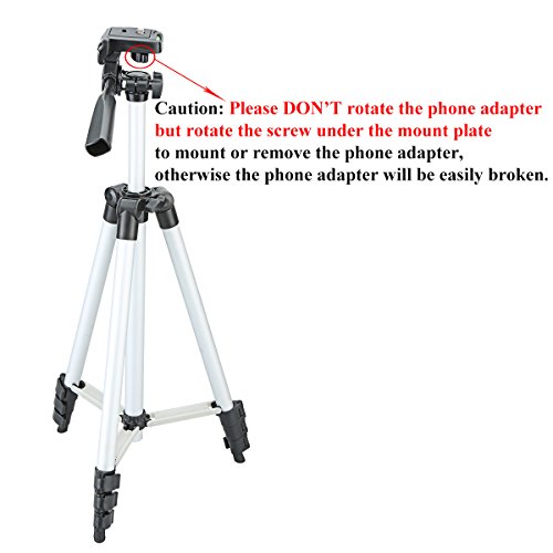 DIGIANT 127cm aluminio trípode de la cámara Trípode del teléfono+ trípode universal Smartphone Mount para Apple, Iphone Samsung y otras marcas Smartphones