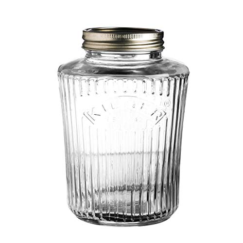 Kilner - Tarro de almacenaje edición aniversario, vidrio, Clear 1L, 1 L