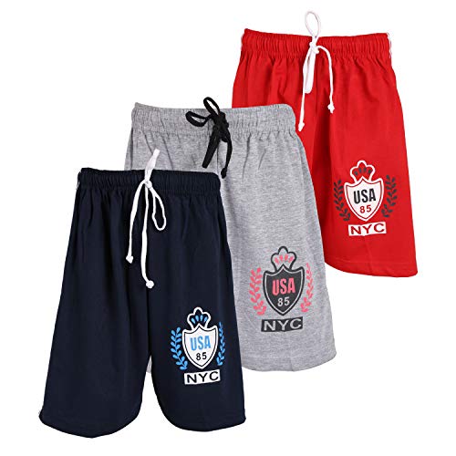 WEE CARE Boy's Cotton Shorts (Assorted, 8-9 Years)