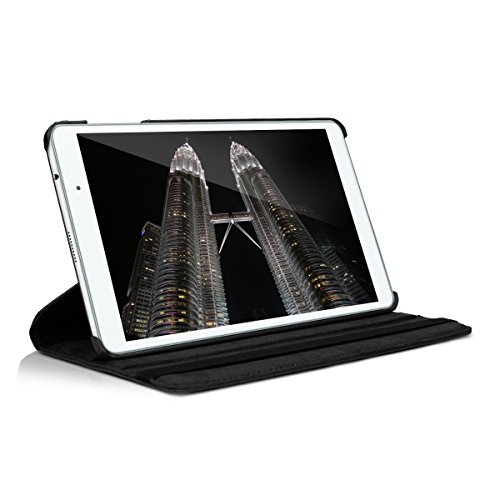 kwmobile Hülle für Huawei MediaPad T2 10.0 Pro – 360° Standfunktion Case Tablet Schutzhülle Kunstleder – Smart Cover Tabletcase Schwarz - 6