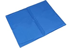 Electoys Self Cooling Mat for Dogs | Washable Dog Cool Blanket | Pet Cooling Mat Large for Cats | Resuable Cool Matting | Dog Coolmat | Pet Summer Home Travel Coolmat | 50x90cm | Blue