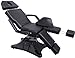 Produktbild hydraulisch höhenverstellbare Massageliege mit verstellbaren Rücken- und Beinteilen Sockel schwarz, Sitz schwarz