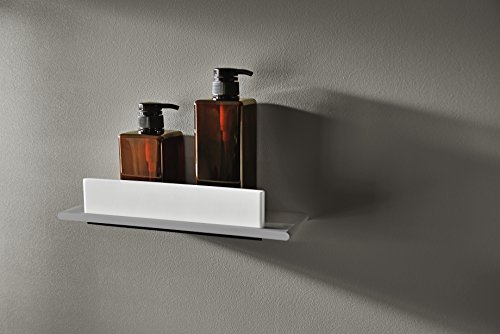 Keuco 11559170000 Duschablage Edition 400 mit Glasabzieher, Alu / silber eloxiert / weiß - 3