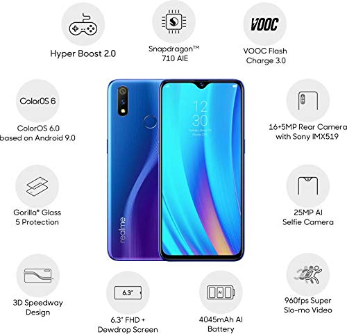 Realme 3 Pro (Nitro Blue, 128 GB) (6 GB RAM)