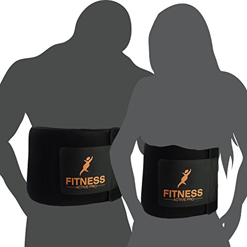 Fitnessgürtel – Premium Schwitzgürtel – Leicht zu Reinigen – Mehr Schwitzen – 2 GRATIS BONUS inkl. + Tragetasche + Körperfettzange – Bauchweggürtel Hot Belt mit Sauna Effekt ideal für Ihr Training, zum Laufen, Joggen – 2 Größen zur Wahl - 8