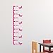Kids height chart wall sticker Butterfly design H539K - PINK
