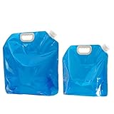 【Juego de bolsas de agua】: 2 tipos de capacidad, 5L (32.5x30.5cm), 10L (38 X 41cm), tamaño plegable de 5L (11 x 32.5cm), 10L (12 X 41CM). Color azul