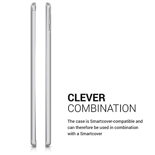 kwmobile Hülle für Apple iPad 9.7 (2017) – Smartcover Kompatibles Backcover Case Tablet Schutzhülle TPU Silikon – Tabletcase Cover Transparent - 4