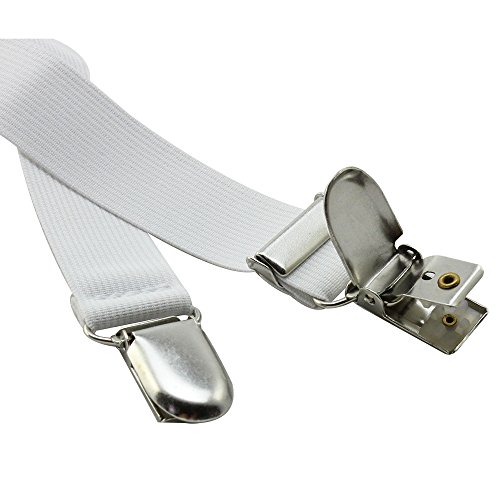 COM-FOUR 4er Set verstellbare Bettlakenspanner Spannbettlakenhalter 35-120cm - 3