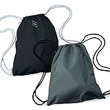 MSTRDS Unisex Basic Gym Bag Rucksack black/dark grey One einfarbiger Turnbeutel im Hipster Stil