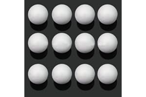 Brussels08 Lot de 10 boules en polystyrène lisse pour loisirs créatifs, décoration de Noël, bonhomme de neige, moule pour arrangements floraux, décoration de mariage, 5 cm