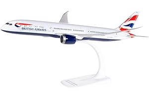 Herpa 611572 British Airways Boeing 787-9 Dreamliner-G-ZBKA Other License Aircraft Model Kit, Multi-Colour
