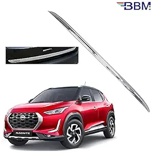 Car Dicky Trim Garnish Diggi Silver Chrome Line Stainless Steel for Boot Show Compatible with Nissan Magnite - Year 2020 2021