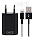 Produktbild ORIGINAL OKCS Schnell und sicher 1 A Netzteil + 2 M Ladekabel passend für iPhone 7 / 7PLUS / 6 / 6 Plus / 5, 5S, 5C, iPod Touch 5 Generation, iPod Nano 7 Generation, iPad Mini, iPad 4, iPad Air
