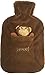 Hot Water Bottle with Soft Fleece Cover (Brown Monkey)