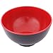 Produktbild sourcingmap® Zubehör Melamin Runde Form Dinner Porridge Suppe Schüssel Schwarz Rot 12.7cm Dia