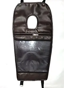 Al Ameen RE Classic Bike Tank Cover Classic 350/500 / Rich Brown/Transparent Pouch/Single Zip Compartment